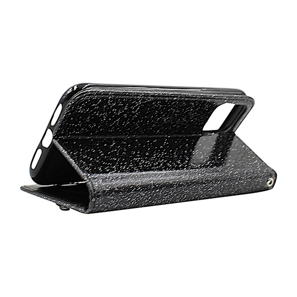 Standcase Glitter Wallet iPhone 11 (6.1) Ljusrosa