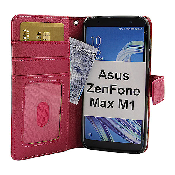 New Standcase Wallet Asus ZenFone Max M1 (ZB555KL) Hotpink