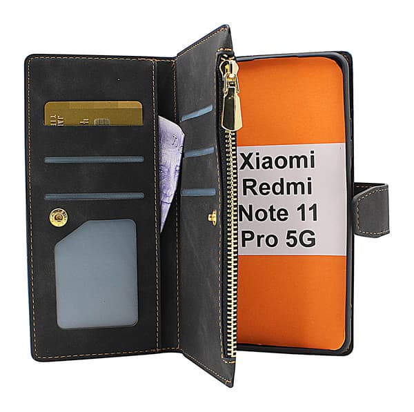 XL Standcase Lyxfodral Xiaomi Redmi Note 11 Pro 5G Marinblå