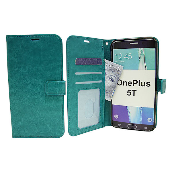 Crazy Horse Wallet OnePlus 5T Turkos