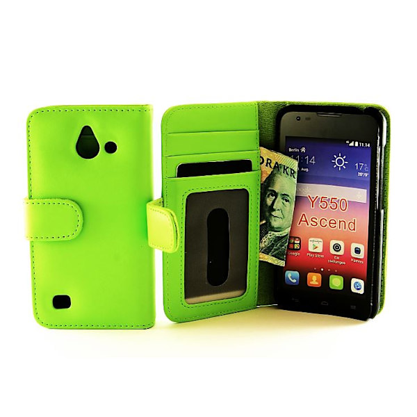 Plånboksfodral Huawei Ascend Y550 Grön