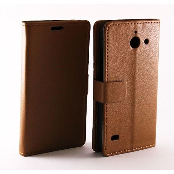 Standcase wallet Huawei Ascend Y550 Brun