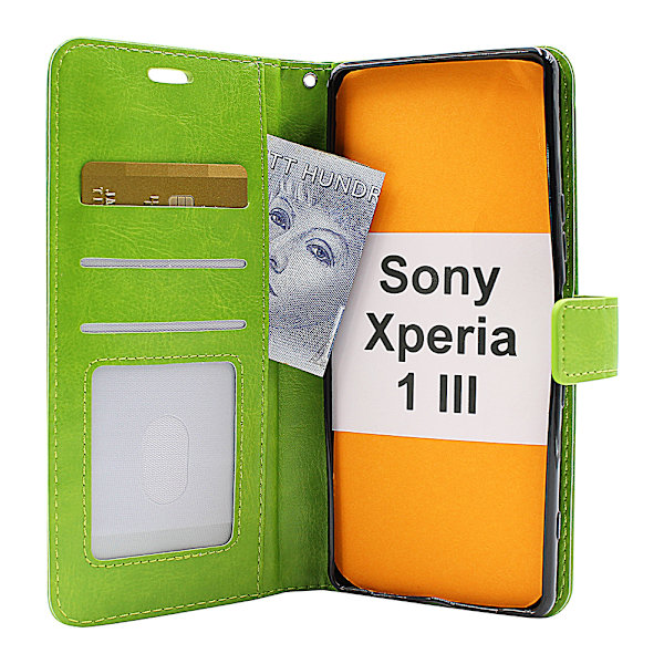 Crazy Horse Wallet Sony Xperia 1 III (XQ-BC52) Svart