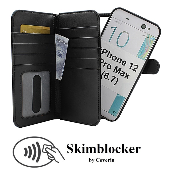 Skimblocker XL Magnet Fodral iPhone 12 Pro Max (6.7)