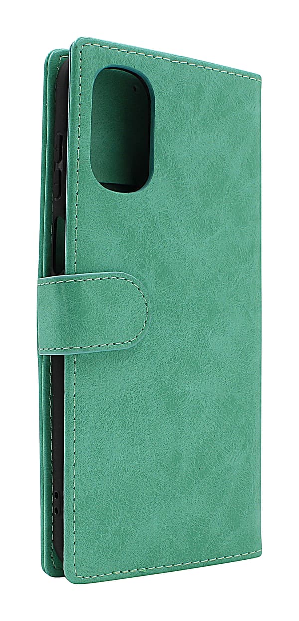 Zipper Standcase Wallet Motorola Moto E32s Röd