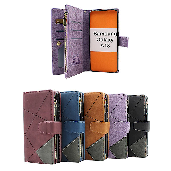 XL Standcase Lyxfodral Samsung Galaxy A13 (A135F/DS) Marinblå