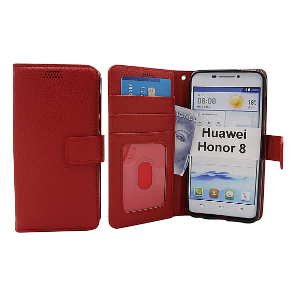 New Standcase Wallet Huawei Honor 8 Röd