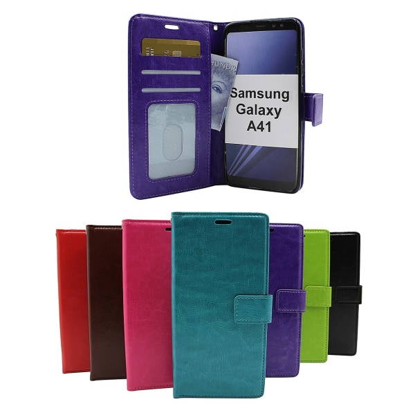 Crazy Horse Wallet Samsung Galaxy A41 Röd