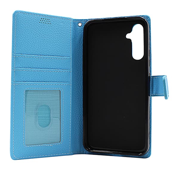 New Standcase Wallet Samsung Galaxy A34 5G Ljusblå