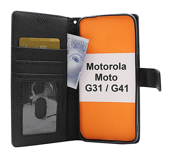New Standcase Wallet Motorola Moto G31/G41 Brun
