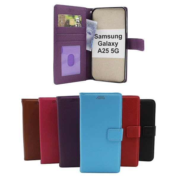 New Standcase Wallet Samsung Galaxy A25 5G (SM-A256B/DS) Röd