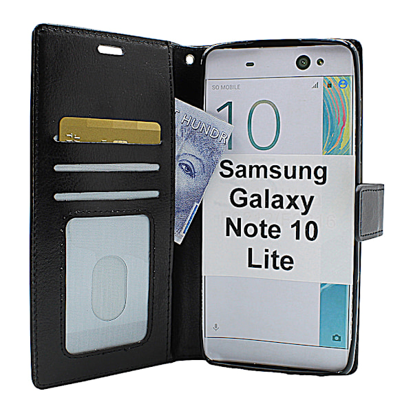 Crazy Horse Wallet Samsung Galaxy Note 10 Lite Svart