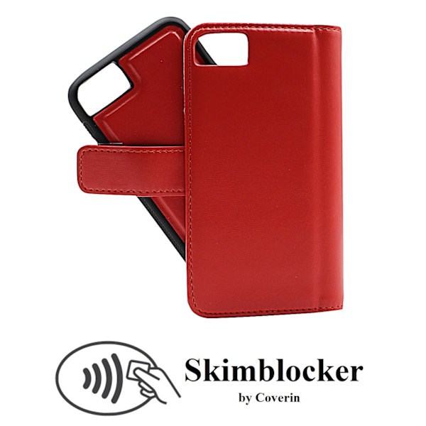 Skimblocker Magnet Wallet iPhone SE (2nd Generation) Röd