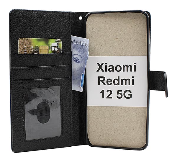 New Standcase Wallet Xiaomi Redmi 12 5G Röd