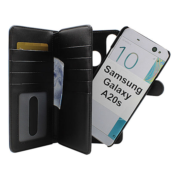 Skimblocker XL Magnet Wallet Samsung Galaxy A20s (A207F/DS) Svart