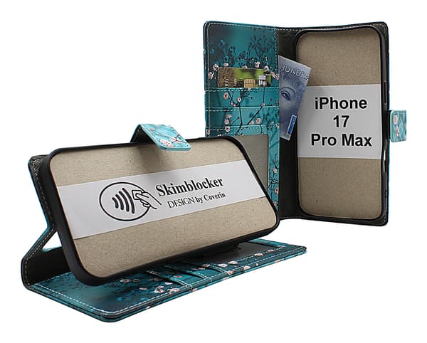 Skimblocker iPhone 17 Pro Max Plånboksfodral Design