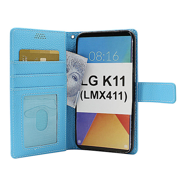 New Standcase Wallet LG K11 (LMX410) Ljusblå