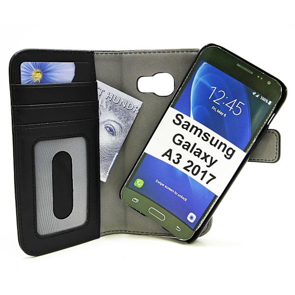Skimblocker Magnet Wallet Samsung Galaxy A3 2017 (A320F) Svart