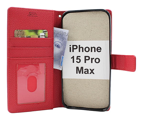 New Standcase Wallet iPhone 15 Pro Max Svart