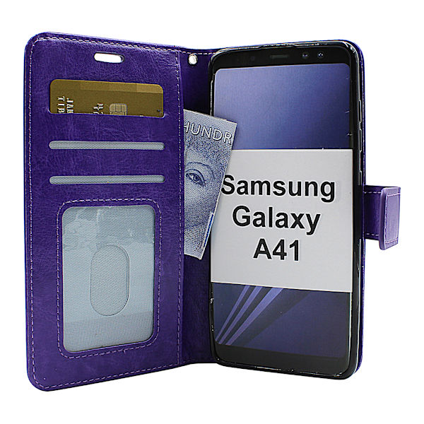 Crazy Horse Wallet Samsung Galaxy A41 Lila