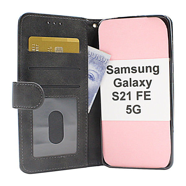 Zipper Standcase Wallet Samsung Galaxy S21 FE 5G (SM-G990B) Lila