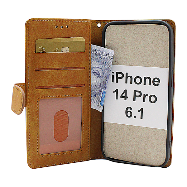 Zipper Standcase Wallet iPhone 14 Pro (6.1) Lila