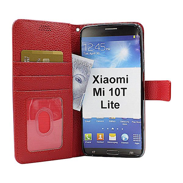 New Standcase Wallet Xiaomi Mi 10T Lite (Svart) Ljusblå