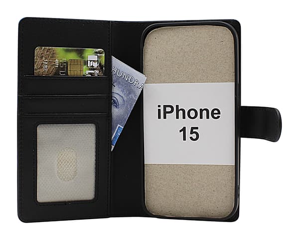 Skimblocker iPhone 15 Magnet Plånboksfodral