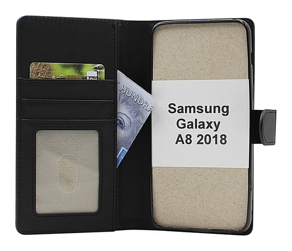 Skimblocker Samsung Galaxy A8 2018 Magnet Plånboksfodral