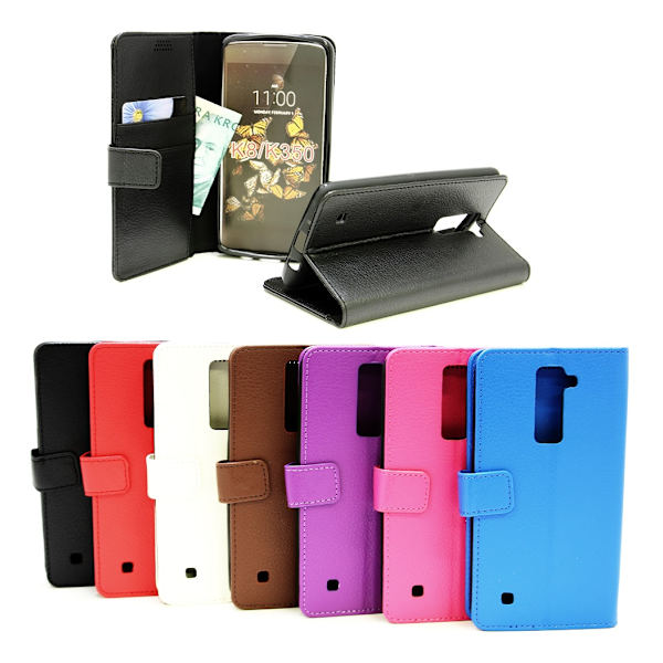 Standcase Wallet LG K8 (K350N) Svart