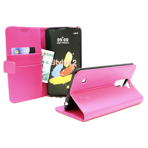 Standcase Wallet LG Stylus 2 (K520) Hotpink