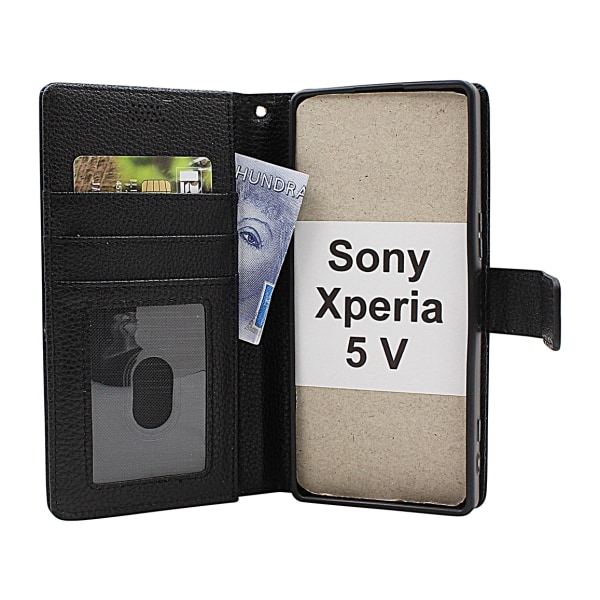 New Standcase Wallet Sony Xperia 5 V Brun