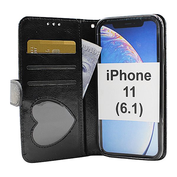 Standcase Glitter Wallet iPhone 11 (6.1) Lila