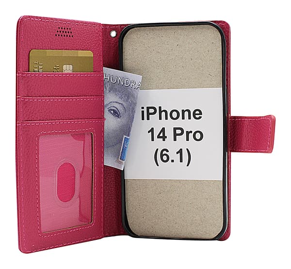 New Standcase Wallet iPhone 14 Pro (6.1) Svart
