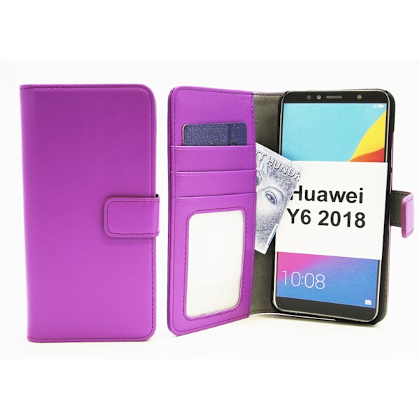 Skimblocker Magnet Wallet Huawei Y6 2018 Lila