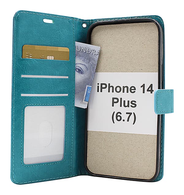 Crazy Horse Wallet iPhone 14 Plus (6.7) Svart
