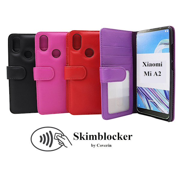 Skimblocker Plånboksfodral Xiaomi Mi A2 Röd