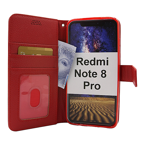 New Standcase Wallet Xiaomi Redmi Note 8 Pro Röd