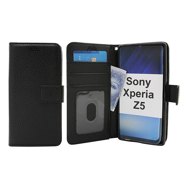 New Standcase Wallet Sony Xperia Z5 (E6653) Svart