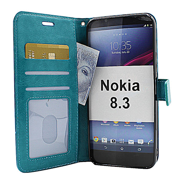 Crazy Horse Wallet Nokia 8.3 Grön