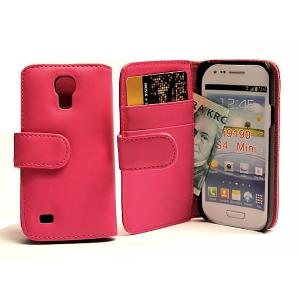 Plånboksfodral Samsung Galaxy S4 Mini (i9195/i9190) Hotpink