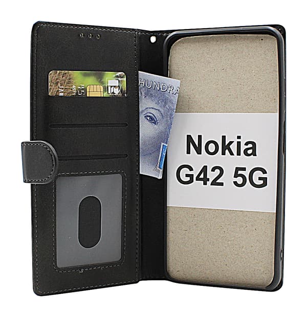 Zipper Standcase Wallet Nokia G42 5G Brun