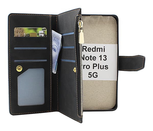 XL Standcase Lyxfodral Xiaomi Redmi Note 13 Pro+ 5G Marinblå
