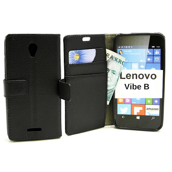 Standcase Wallet Lenovo B / Vibe B Svart J361