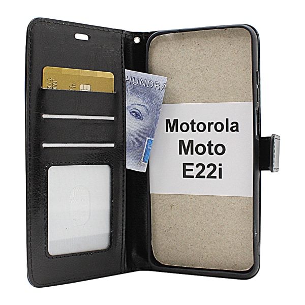 Crazy Horse Wallet Motorola Moto E22i Brun