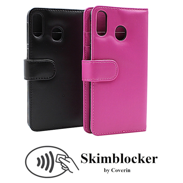 Skimblocker Plånboksfodral Samsung Galaxy M20 (M205F) Hotpink