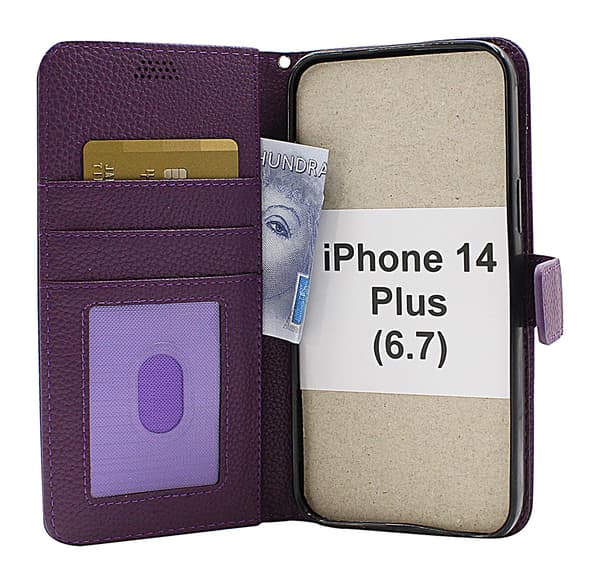 New Standcase Wallet iPhone 14 Plus (6.7) Röd