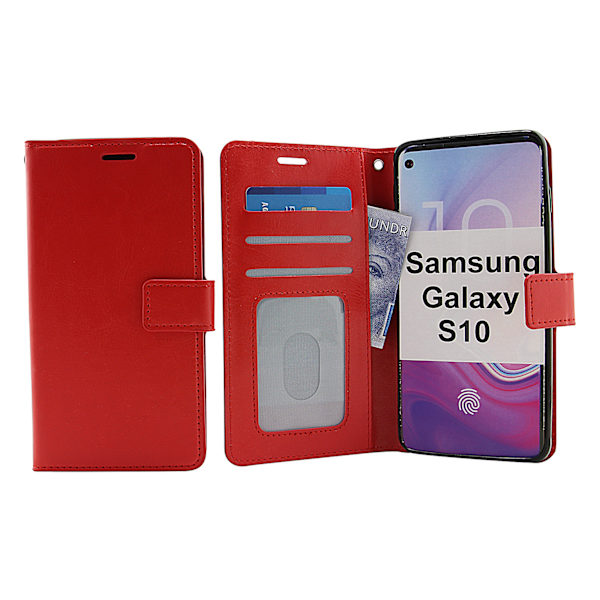 Crazy Horse Wallet Samsung Galaxy S10 (G973F) Röd