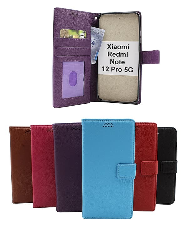 New Standcase Wallet Xiaomi Redmi Note 12 Pro 5G Svart