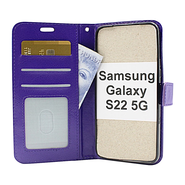 Crazy Horse Wallet Samsung Galaxy S22 5G Svart